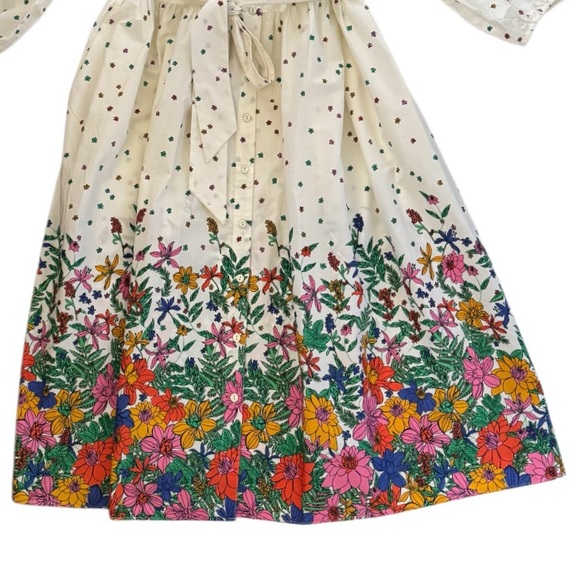 Talbots Cotton Poplin Midi Shirtdress Blissful Floral Print, Size 16W, NWT - Picture 7 of 13
